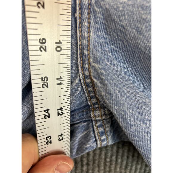 Abercrombie & Fitch Womens The Crop Wide Leg High Rise Jeans Size 29 Blue Light - Picture 9 of 10